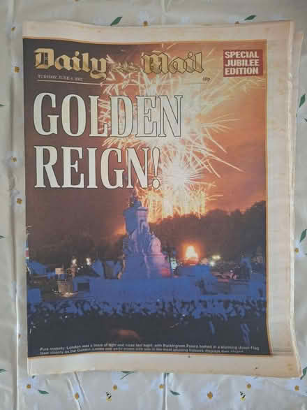Photo of free Queens jubilee newspapers (Maidstone town center) #1