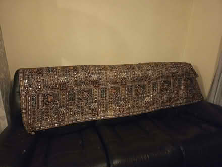 Photo of free Black mirror embroidery shawl (Round Green LU2) #2