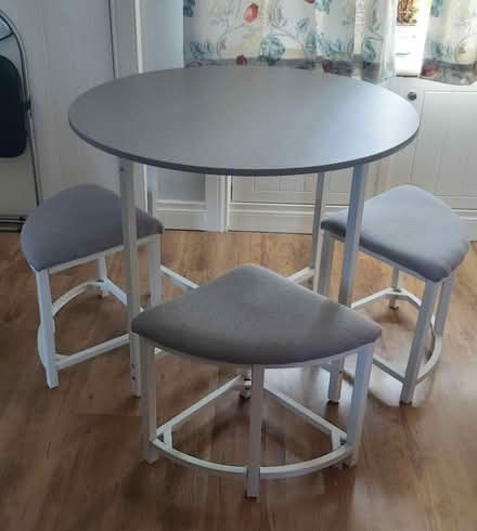 Photo of free Compact dining table with 3 stools (Falkland KY15) #1