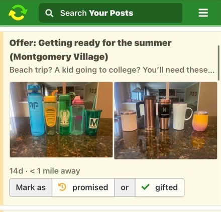 Photo of free Wine/Coffee Mug and bottles (Montgomery Village) #1