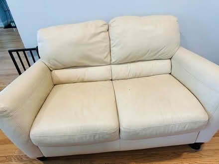 Photo of free Two Real Leather Loveseats (Bethesda, MD) #1