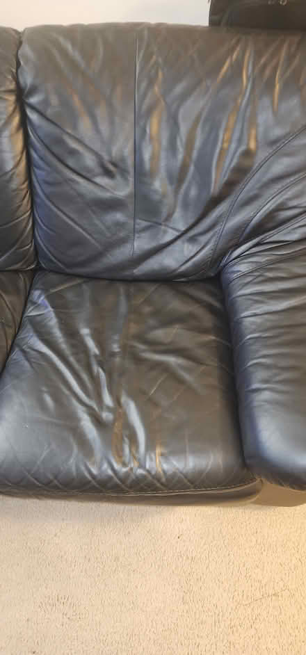 Photo of free 79" Leather Couch (NE Washington DC) #1