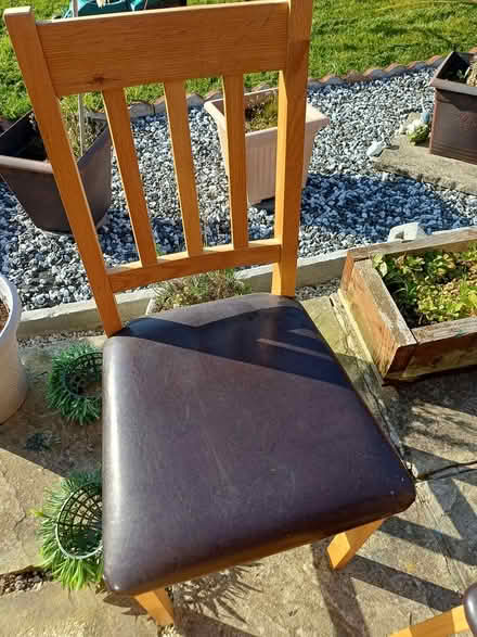 Photo of free Solid wood table and two chairs (DN12 Conisbrough) #3