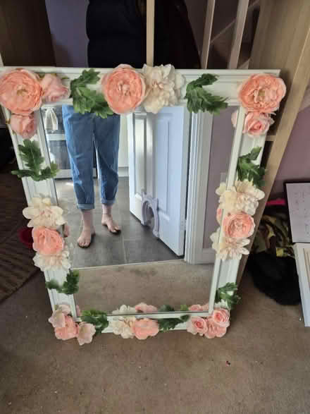 Photo of free Large mirror, artificial flowers (RG2 Shinfield) #1