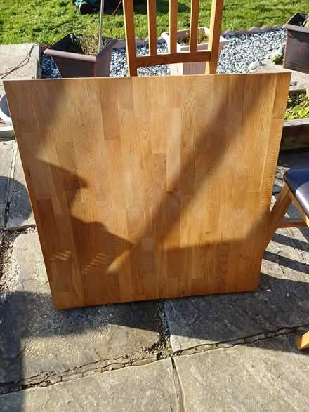 Photo of free Solid wood table and two chairs (DN12 Conisbrough) #1