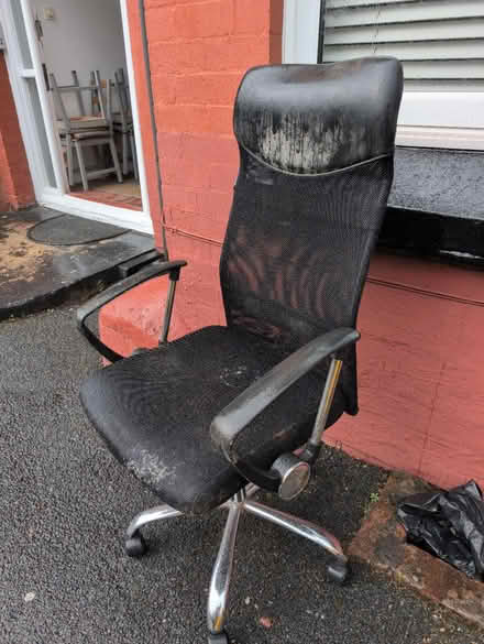 Photo of free Black leather chair #2 (L17) #2