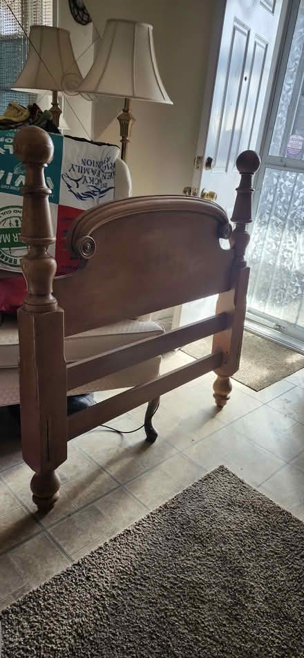 Photo of free Wooden twin bedframe (Chester) #1