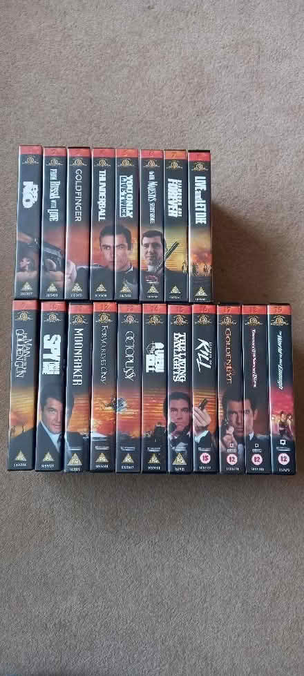 Photo of free Collection of James Bond VHS tapes (Crowthorne RG45) #1
