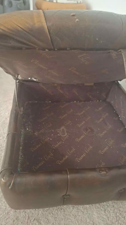 Photo of free Leather pouffe (Southport PR9) #3