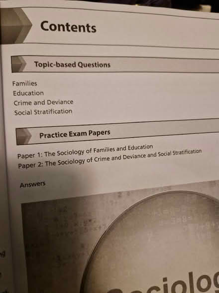 Photo of free AQA gcse sociology workbook (Wigmore HR6) #2