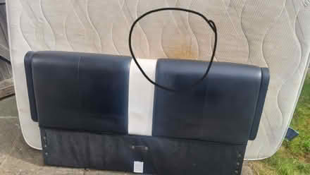 Photo of free Black and white leather bed (Langley SL3) #2