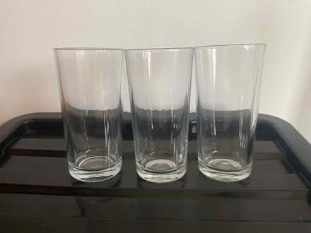 Photo of free 3 plain tall glasses (Cogges OX28) #1
