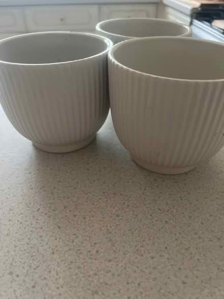 Photo of free 3x used ceramic plantpots (St Pauls Ward GU15) #1