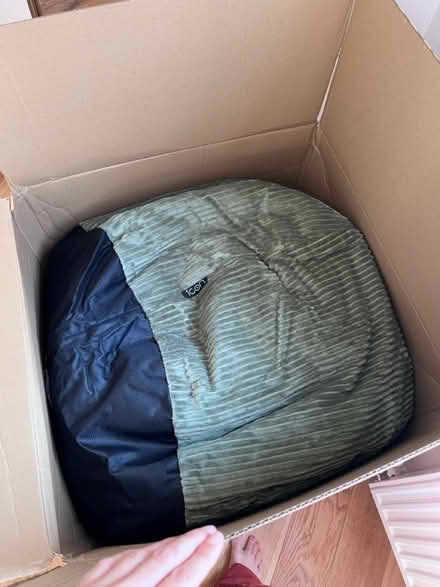 Photo of free Corduroy Green bean bag - new (Hoxton E2) #3