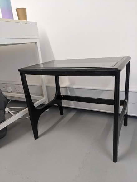 Photo of free Glass top black table (N5 2EF) #2
