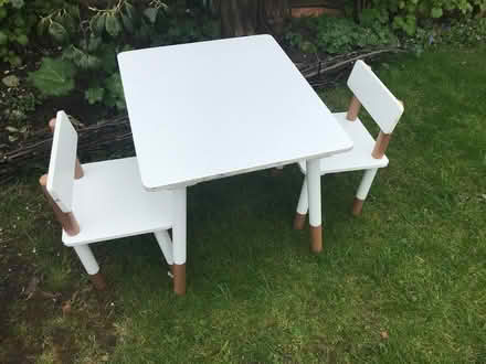 Photo of free White table and chairs for children to use (Old Town SN3) #1