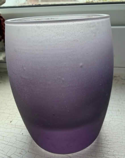 Photo of free Purple glass candle holder (Westbury Wilts BA13) #1