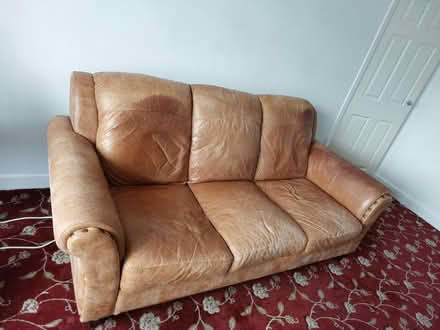 Photo of free 3 seat leather sofa (Thornton FY5) #3
