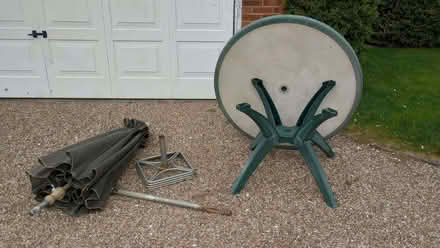 Photo of free Garden table, 4 chairs and parasol. (Howe Green CM2) #3