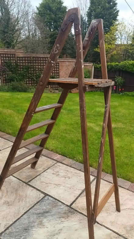 Photo of free Wooden 4 Step Ladder (Oakwood, Derby) #2