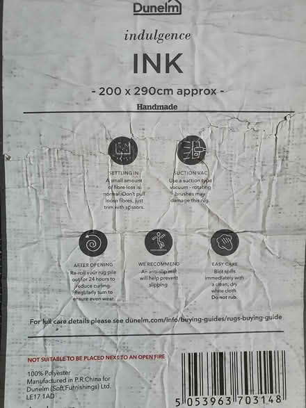 Photo of free Large dark blue, deep pile rug (Ickleford. Sg5) #4