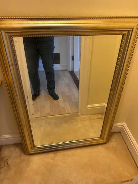 Photo of free Large gold bevelled wall mirror (winchester SO23) #1
