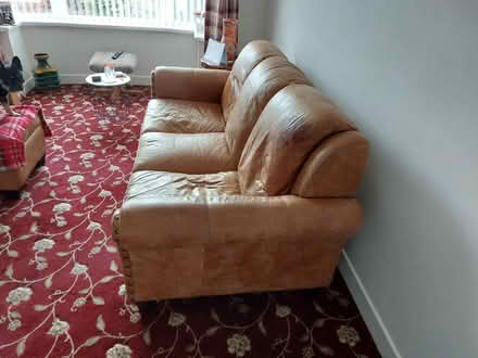 Photo of free 3 seat leather sofa (Thornton FY5) #1