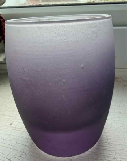 Photo of free Purple glass candle holder (Westbury BA13) #1