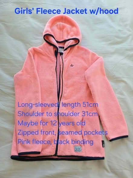 Photo of free Girls' Fleece Jacket w/hood - used (Tesco Express Beaufort Park) #1