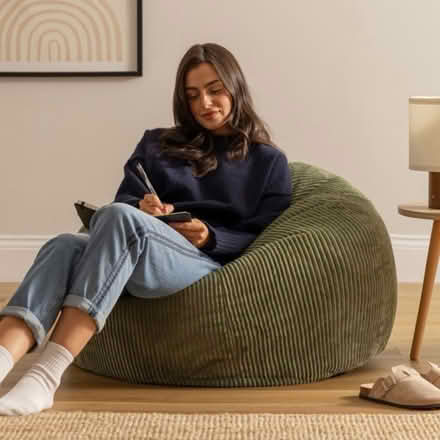Photo of free Corduroy Green bean bag - new (Hoxton E2) #1