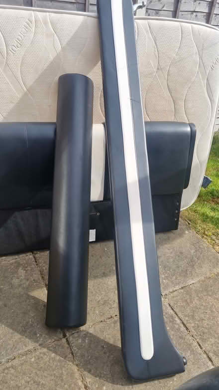 Photo of free Black and white leather bed (Langley SL3) #4