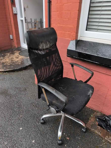 Photo of free Black leather chair #2 (L17) #1