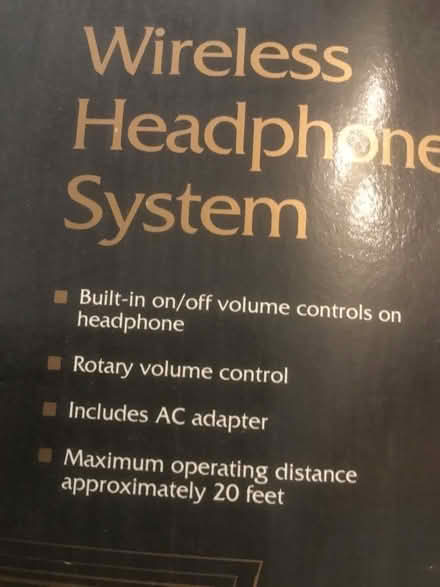 Photo of free Vintage wireless headphones for tv (B62 near Blackheath) #2
