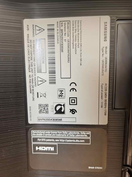 Photo of free Samsung 55 inch TV (working?) (Stepney E1) #2