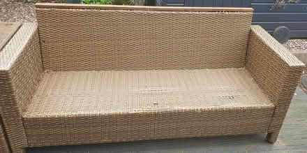 Photo of free Outdoor rattan Settee with cushions 2 and 3 seater (Hucclecote GL4) #2