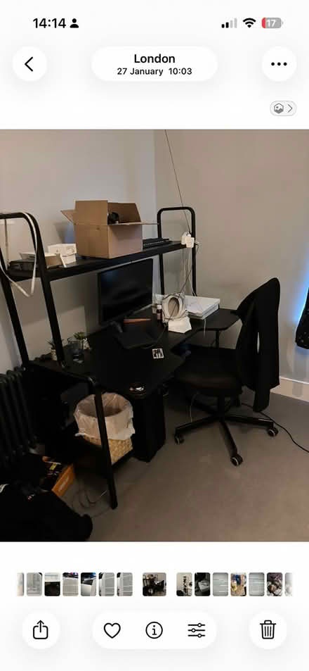 Photo of free black Ikea gaming desk (Tooting Bec) #2