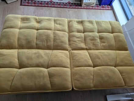 Photo of free Yellow click clack sofa bed (Radclyffe Park M50) #3