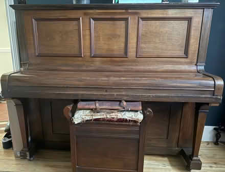 Photo of free Edwardian upright piano & stool (Tooting SW17) #1