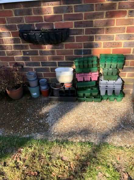 Photo of free assorted garden pots and trays (Sedlescombe Street TN33) #1