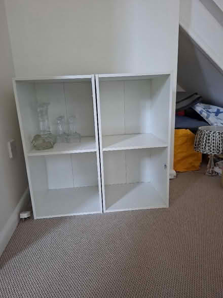 Photo of free 2 x 2 Kallux shelves/boxes white (Dronfield Woodhouse S18) #1