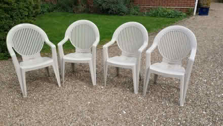 Photo of free Garden table, 4 chairs and parasol. (Howe Green CM2) #2