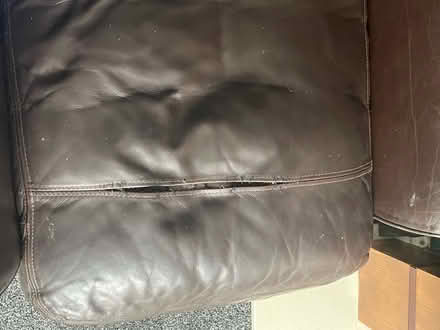 Photo of free Brown leather suite (Bury BL9) #3