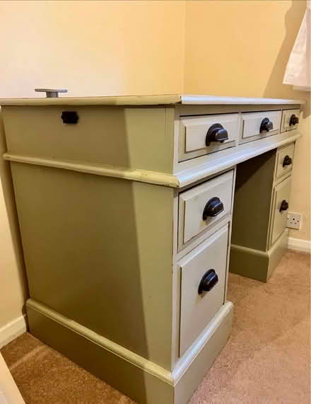 Photo of free Solid wooden desk with charging unit (Camberley GU15) #2