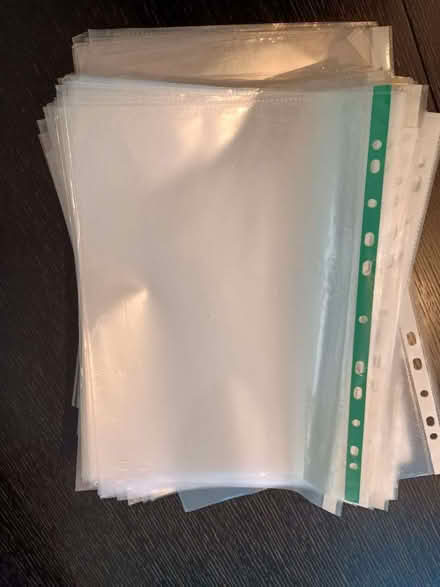 Photo of free A4 plastic 'punched pockets' for filing (Bicester OX26) #1