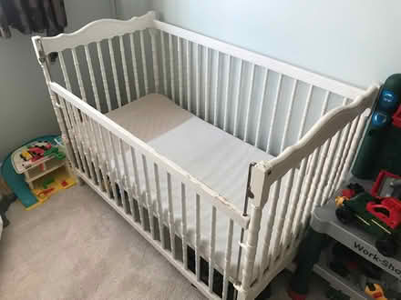 Photo of free Cot with drop down side and accessories (Ledbury HR8) #1