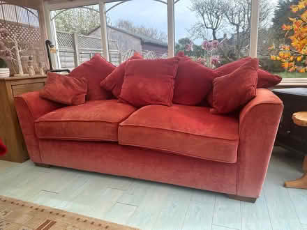 Photo of free 3 seater burgundy sofa (Shoreham by Sea BN435NF) #2