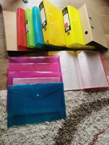 Photo of free Selection of bright colourful folders (Newnham RG27) #1