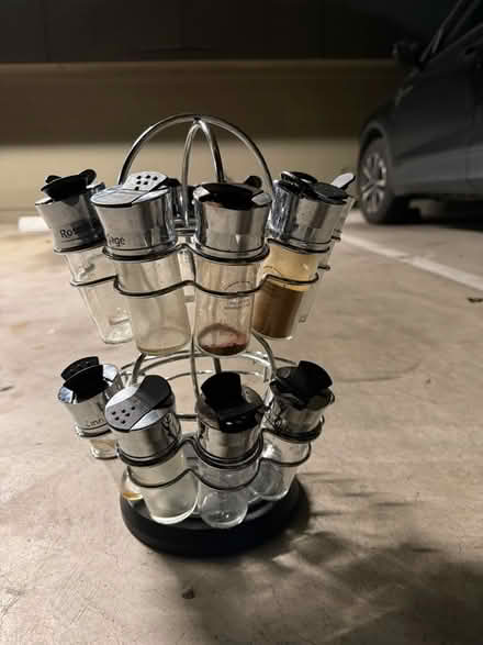 Photo of free Rotating spice rack with jars (1075 Valencia Avenue) #1