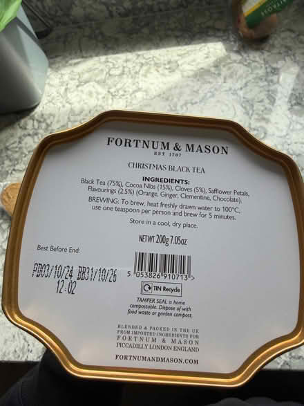 Photo of free Unopened Fortnum and mason loose tea (Wokingham RG40) #3
