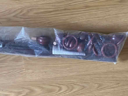 Photo of free Wooden Curtain Pole, Mahogany Colour (Ravenglass CA18) #1
